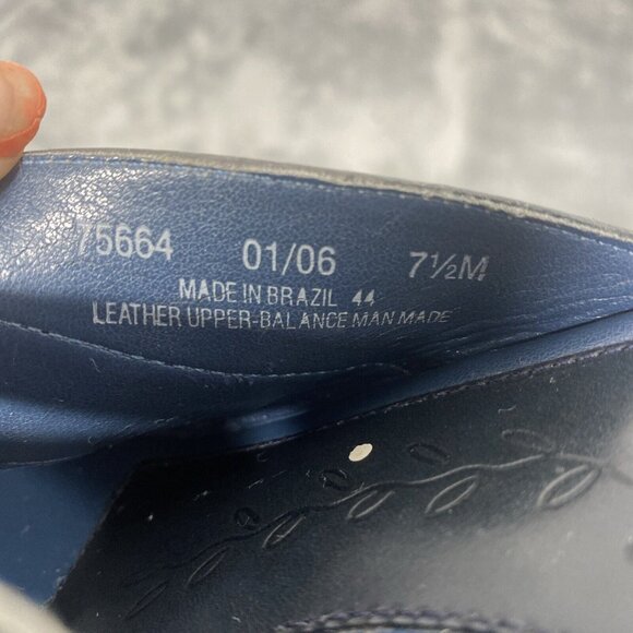 Clarks Womens Blue Strappy Heeled Slide Sandals Size US 7.5 Vtg Casual Office - Picture 10 of 10